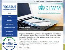Tablet Screenshot of pegasuswaste.co.uk